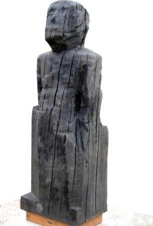 Chrisdopf Dalberg, Die Aufblick, Eichenholz 2018, frei